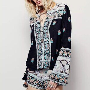 Free People Bandit Top Shirt Size 8 Boho Coachella Festival